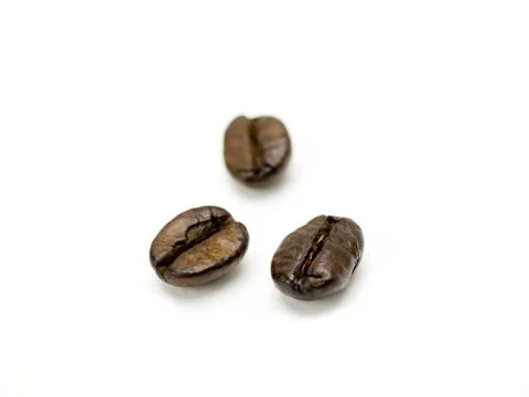 Three Coffee Beans Stock-Fotos
