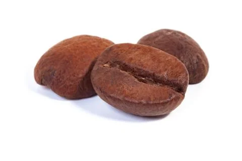 Three coffee beans Stock Photos