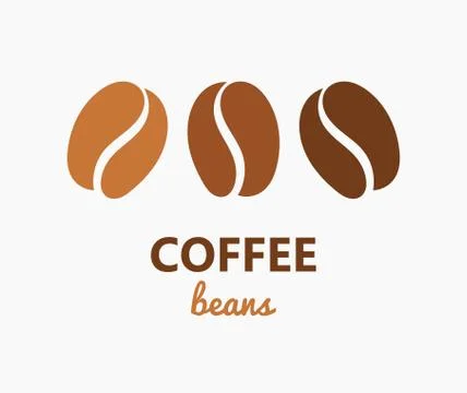 Three coffee beans symbol. Vector illustration. Stock Illustration
