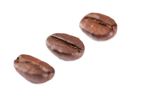 Three coffee grains Stock Photos