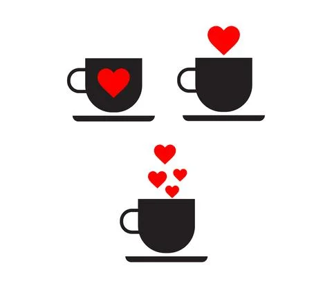 Three coffee icons Stock Illustration