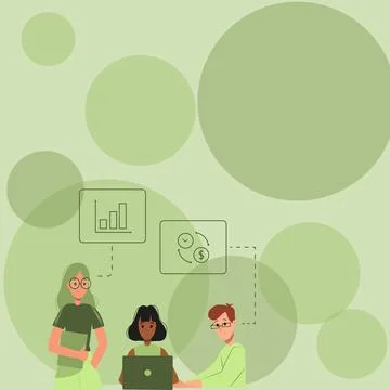Three Collagues Illustration Practicing Hand Crafts Together. Students Stock Illustration