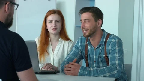 Three colleagues discuss matters. Stock Footage 93864852