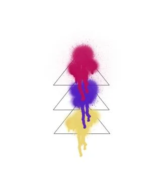 Three color abstractions Stock Illustration