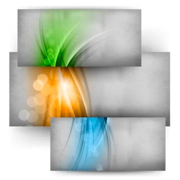 Three color cards Stock Illustration