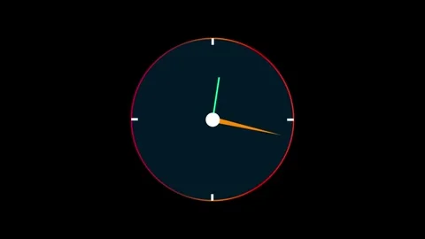 Three color Clock with Dial Video stock 270473571