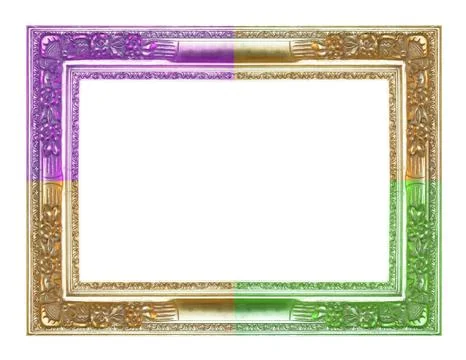 Three color frame Stock Photos
