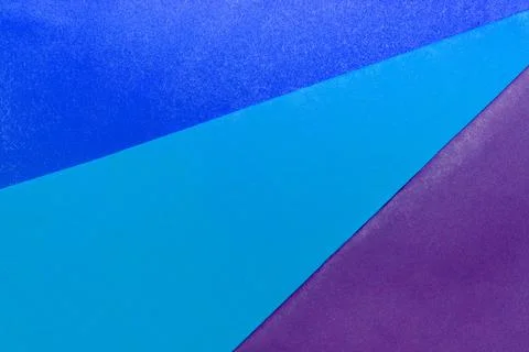 Three color, geometric shape, abstract blue, light blue and purple colorful.. Stock Photos