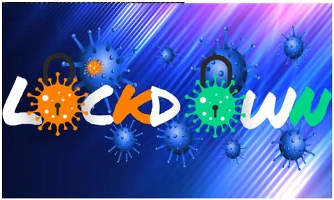 Three color lock down on abstract background Stock Illustration