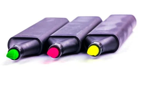 Three color marker Stock Photos