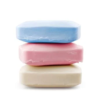 Three color soap Stock Photos
