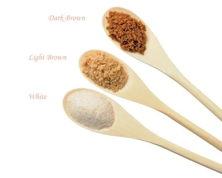 Three color of sugar Stock Photos