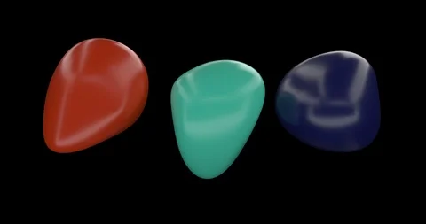 Three colored abstract objects rotate. Figure have trendy colors. Abstract Stock Footage 120833842