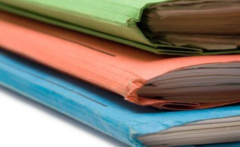 Three Colorful Binders Фото