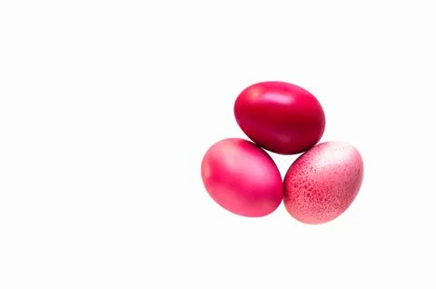 Three colorful eastern eggs Stock Photos