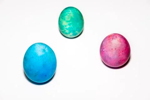 Three colorful eggs 스톡 사진