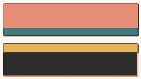 Three colorful rectangular banners with distinct layered design elements Stock Footage 338311406