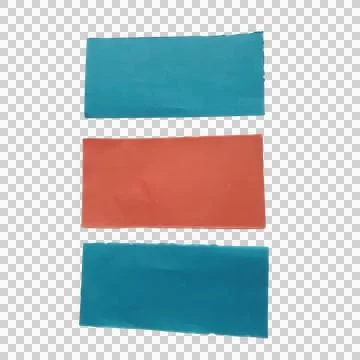 Three colorful rectangular paper strips stacked vertically Stock Photos