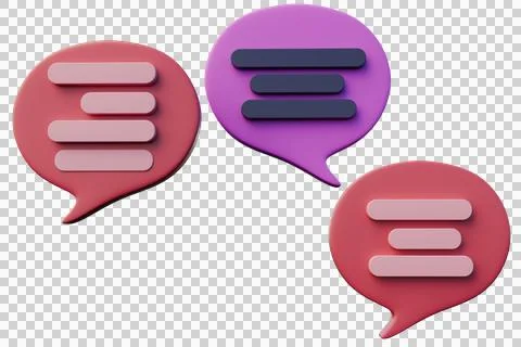 Three colorful speech bubbles with horizontal lines 스톡 일러스트
