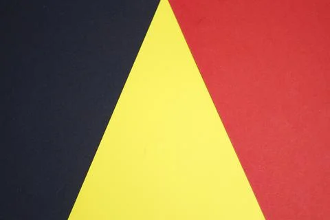 Three colors of the Belgian flag. Illustration of geometric shapes. Stock Illustration