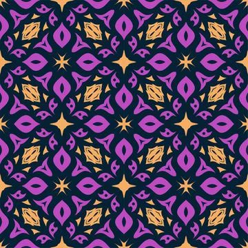 Three colors pattern ornament background. Ethnic seamless ready for print Stock Illustration