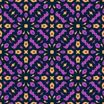 Three colors pattern ornament background. Ethnic seamless ready for print Stock Illustration