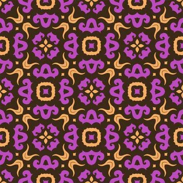 Three colors pattern ornament background. Ethnic seamless ready for print Stock Illustration