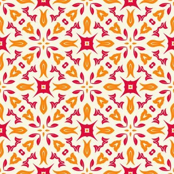 Three colors pattern ornament background. Ethnic seamless ready for print Stock Illustration