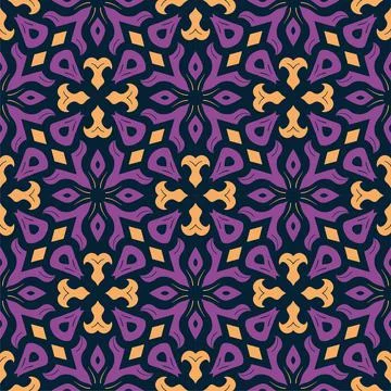 Three colors pattern ornament background. Ethnic seamless ready for print Stock Illustration