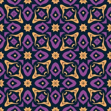 Three colors pattern ornament background. Ethnic seamless ready for print Stock Illustration