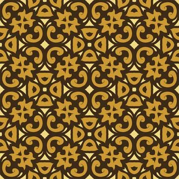 Three colors pattern ornament background. Ethnic seamless ready for print Stock Illustration