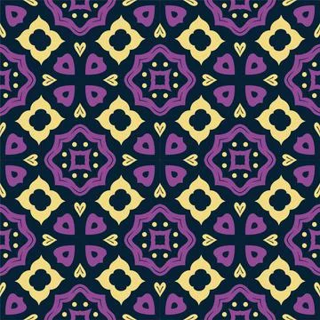 Three colors pattern ornament background. Ethnic seamless ready for print Stock Illustration