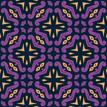 Three colors pattern ornament background. Ethnic seamless ready for print Stock Illustration