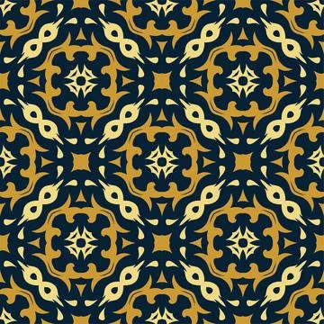 Three colors pattern ornament background. Ethnic seamless ready for print Stock Illustration