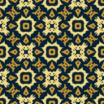 Three colors pattern ornament background. Ethnic seamless ready for print Stock Illustration