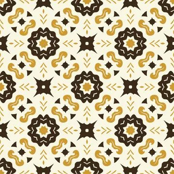 Three colors pattern ornament background. Ethnic seamless ready for print Stock Illustration