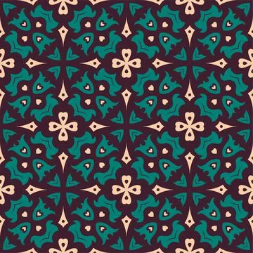 Three colors pattern ornament background. Ethnic seamless ready for print Stock Illustration