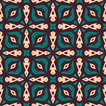 Three colors pattern ornament background. Ethnic seamless ready for print Stock Illustration