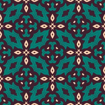 Three colors pattern ornament background. Ethnic seamless ready for print Stock Illustration