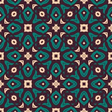 Three colors pattern ornament background. Ethnic seamless ready for print Stock Illustration