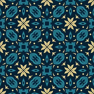 Three colors pattern ornament shape. Simple seamless abstract background Stock Illustration