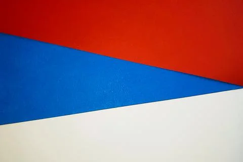Three colors of the Russian flag. Illustration of geometric shapes. Stock Illustration