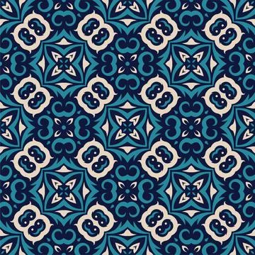 Three colors seamless abstract shape. Simple pattern ornament background Illustrazione stock