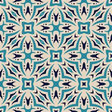 Three colors seamless abstract shape. Simple pattern ornament background Stock Illustration