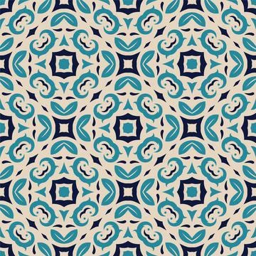 Three colors seamless abstract shape. Simple pattern ornament background Stock Illustration