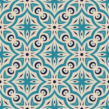 Three colors seamless abstract shape. Simple pattern ornament background Stock Illustration