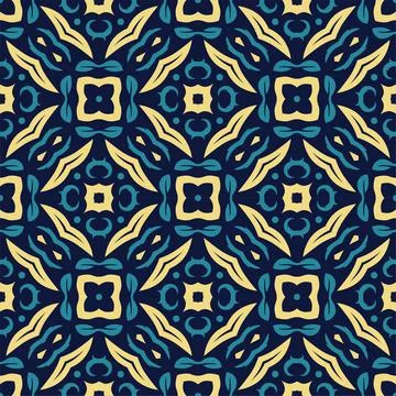 Three colors seamless abstract shape. Simple pattern ornament background Stock Illustration