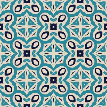Three colors seamless abstract shape. Simple pattern ornament background Stock Illustration