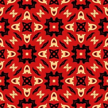 Three colors seamless ornament shape. Simple pattern abstract background 스톡 일러스트