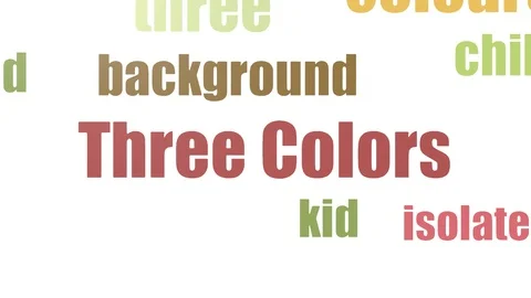 Three Colors Tagcloud Animated On White Background 動画素材 103096298